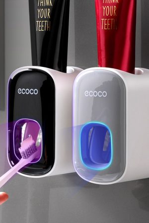 Wall Mounted Automatic Toothpaste Holder Bathroom Accessories Set Dispenser